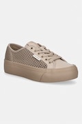 Calvin Klein VULC FLATF LACE UP LIN MESH sneakersy damskie brązowe HW0HW02971