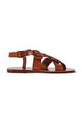 Polo Ralph Lauren sandały skórzane Plo Rng Sandal damskie kolor brązowy 818923266001