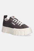 Tommy Jeans sneakersy skórzane TJW VULC FLATFORM LEATHER damskie kolor brązowy EN0EN03008