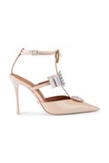 Шкіряні туфлі Kurt Geiger London Bow Point Gladiator Court колір бежевий 5382324309