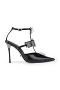 Шкіряні туфлі Kurt Geiger London Bow Point Gladiator Court колір чорний 5382300309