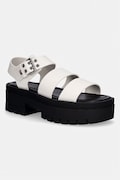 Tommy Jeans sandały damskie skórzane TJW STRAPS LEATHER MAX SANDAL beżowe EN0EN02944