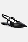 Δερμάτινες μπαλαρίνες MICHAEL Michael Kors Dina Flex Sling Flat χρώμα: μαύρο, 40R6DIFP2L.001