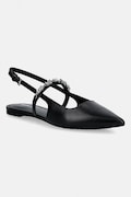 Δερμάτινες μπαλαρίνες MICHAEL Michael Kors Dina Flex Sling Flat χρώμα: μαύρο, 40R6DIFP2L.001