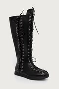 Koi Footwear Numinous Lace Up Charm Long Boots cizme pentru femei negre Numinous