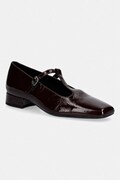 Vagabond Shoemakers półbuty skórzane DEBBI damskie kolor bordowy na płaskim obcasie 6118-360-35