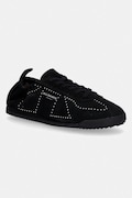 Велурени маратонки AllSaints Kenny Stud Runner в черно W056FD