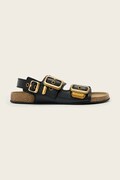 AllSaints sandały na płaskim obcasie damskie skórzane Staffa Sandal czarne W044FE