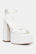 Koi Footwear sandale cu toc DBP52 PLATFORM HEEL albe DBP52 PLATFORM HEEL