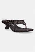 Melissa šľapky dámske THONG KITTEN HEEL + GANNI AD hnedé M38154