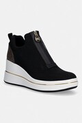 MICHAEL Michael Kors sneakers Emmy Wedge Zip Slip On culoarea negru, 43R6EMFP3D.212