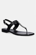 MICHAEL Michael Kors sandały na płaskim obcasie damskie skórzane Marcia Thong Sandal czarne 40S6MCFS1L.001