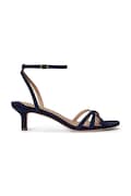 Lauren Ralph Lauren sandále semišové Kendyl Kttn tmavomodré 802P06395001