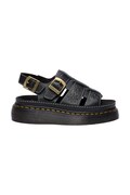 Dr. Martens sandały na platformie damskie skórzane Wrenlie czarne DM42337001