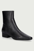 Nokwol μποτάκια Γυναικεία δερμάτινα Dusty Black Leather μαύρα Dusty Black Leather