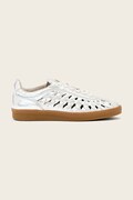 AllSaints Velma Woven Sneaker tenisky dámske kožené strieborné s výrezmi W141FC