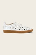 AllSaints Velma Woven Sneaker tenisky dámske kožené strieborné s výrezmi W141FC
