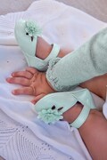 Mayoral Newborn buty niemowlęce kolor turkusowy 9091