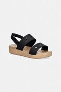 Crocs sandały na platformie damskie BROOKLYN SANDAL czarne 212708