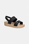 Crocs sandały na platformie damskie BROOKLYN SANDAL czarne 212708