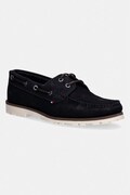 Tommy Hilfiger mokasyny męskie zamszowe HILIFGER LIGHT SDE BOAT SHOE granatowe FM0FM05747