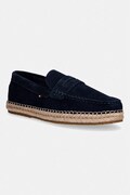 Tommy Hilfiger espadryle męskie zamszowe FLEXIBLE HILFIGER SDE ESPADRILLE granatowe FM0FM05794