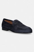 Tommy Hilfiger mokasíny dámske semišové FLEXIBLE SLIM SUEDE LOAFER tmavomodré FM0FM05745
