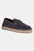 Calvin Klein espadrile moške semišaste ESPADRILLE LOAFER BAND SU sive HM0HM02072