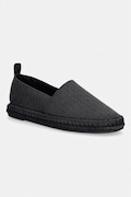 Calvin Klein mokasyny męskie ESPADRILLE AOP CV czarne na płaskim obcasie HM0HM02231