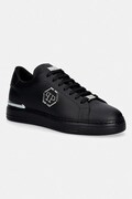 Philipp Plein sneakersy skórzane Leather Lo-Top Hexagon męskie kolor czarny USC0379.PLE075N.0202
