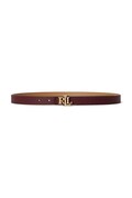 Lauren Ralph Lauren pasek dwustronny damski skórzany bordowy 412P06811