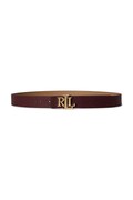 Lauren Ralph Lauren pasek dwustronny damski skórzany bordowy 412P06812
