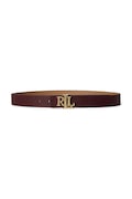 Lauren Ralph Lauren pasek dwustronny damski skórzany bordowy 412P06812