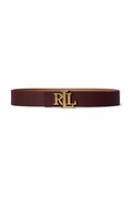Lauren Ralph Lauren pasek damski skórzany bordowy 412P06813