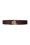 Lauren Ralph Lauren curea pentru femei din piele burgundia 412P06813