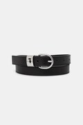 Trussardi pasek damski skórzany czarny B344B000041N