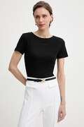 Elisabetta Franchi pasek damski skórzany czarny CT24S62E2
