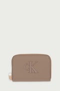Calvin Klein portfel damski z imitacji skóry szary LV04F1154G