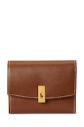 Polo Ralph Lauren portfel skórzany damski kolor brązowy 427P04992