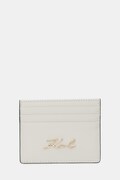 Karl Lagerfeld etui na karty skórzane K/SIGNATURE kolor biały B1W32034
