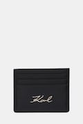 Karl Lagerfeld etui na karty skórzane K/SIGNATURE kolor czarny B1W32034