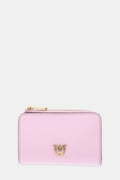 Pinko portfel skórzany damski kolor różowy 106206 A0F1