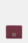 Calvin Klein portfel RFID damski skórzany bordowy LV04F1128G