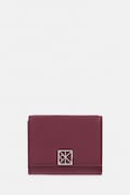 Calvin Klein portfel RFID damski skórzany bordowy LV04F1128G