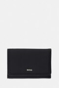 BOSS portfel damski skórzany Lenah Flap SM Wallet czarny 50563423