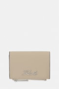 Karl Lagerfeld portfel damski skórzany K/SIGNATURE beżowy B2W32013