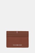 Tommy Hilfiger etui na karty skórzane kolor brązowy AM0AM13972
