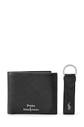 Polo Ralph Lauren portfel i brelok skórzany męski kolor czarny 405974635