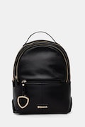 Blauer plecak damski z imitacji skóry czarny VOLD01