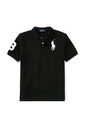 Polo Ralph Lauren polo bawełniane dziecięce kolor czarny z aplikacją 323670257015